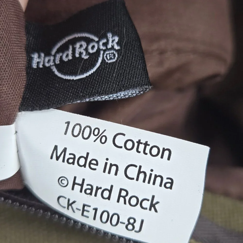 Hard Rock Olive Green Messenger Bag Laptop 100% Cotton Buckles Top Handle Strap
